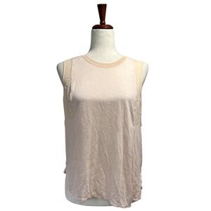 Vince. Women's Silk Top Size Medium Peach Sheer Minimalist Boho Fairy Dreamy